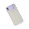 Apple İphone X Kılıf Palm Buzlu Kamera Sürgülü Silikon - Lila