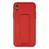 Apple İphone Xs Max Kılıf Coco Deri Standlı Kapak - Kırmızı