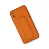 Apple İphone Xs Max Kılıf Coco Deri Standlı Kapak - Turuncu