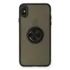 Apple İphone Xs Max Kılıf Montreal Yüzüklü Silikon Kapak - Siyah
