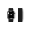 Apple Watch 38mm Hasırlı Cırtcırtlı Kordon - Siyah