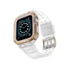 Apple Watch 42mm Kr401 Silikon Kordon (SAAT DEĞİLDİR) - Beyaz-rose