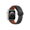 Apple Watch 42mm Kr414 Daks Deri Kordon (SAAT DEĞİLDİR) - Siyah