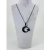 Ay Yıldız Figürlü Çelik Erkek Kolye - Ekl0089