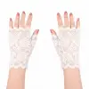 Beyaz Dantel Parmaksız Kısa Eldiven