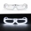 Beyaz Led Işıklı Parti Gözlüğü 3 Modlu – Glow  Gece Eğlence Gözlüğü