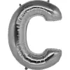 C Harf Folyo Balon Gümüş Renk  40 İnç