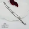 Rodyum Çelik Bileklikler 17+5 Cm Uzatma Payı - Kbl0137