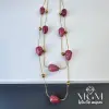 Doğal Taş Taşlı Çelik Kolyeler - Kl0024