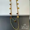 Çelik İkili Kalp Detaylı Kolye - Kl0063