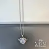 Rodyum Zirkon Taşlı Zincir Çelik Uç Kısmı Pirinç Kolyeler 40 + 5 Cm Uzatma Payı - Kl0116