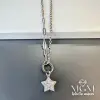 Rodyum Zincir Çelik Uç Kısmı Pirinç Kolyeler 45 + 5 Cm Uzatma Payı - Kl0088