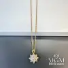 Zirkon Taşlı Zincir Çelik Uç Kısmı Pirinç Kolyeler 40 + 5 Cm Uzatma Payı - Kl0106