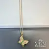 Çelik Kolye Kelebek Detaylı - Kl0104