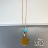 Çelik Plaka Kolye Nazar Boncuklu - Kl0094