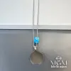 Çelik Plaka Kolye Nazar Boncuklu - Kl0095