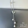 Çelik Sedef Taşlı İncili Kolye - Kl0170
