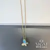 Çelik Sedefli Kelebek Kolye - Kl0117