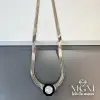 Çelik Taşlı İtalyan Kolye - Kl0084