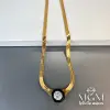 Çelik Taşlı İtalyan Kolye - Kl0085