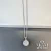 Rodyum Zirkon Taşlı Zincir Çelik Uç Kısmı Pirinç Kolyeler 40 + 5 Cm Uzatma Payı - Kl0119