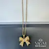 Çelik Zirkon Taşlı Fiyonk Kolye - Kl0150