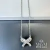 Çelik Zirkon Taşlı Fiyonk Kolye - Kl0151