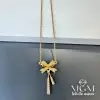 Çelik Zirkon Taşlı Fiyonk Kolye - Kl0154