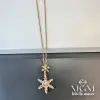 Çelik Zirkon Taşlı Kar Tanesi Kolye - Kl0122