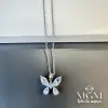 Çelik Zirkon Taşlı Kelebek Kolye - Kl0137