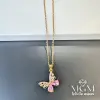 Çelik Zirkon Taşlı Kelebek Kolye - Kl0141