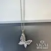 Çelik Zirkon Taşlı Kelebek Kolye - Kl0125