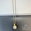Zirkon Taşlı Zincir Çelik Uç Kısmı Pirinç Kolyeler 40 + 5 Cm Uzatma Payı - Kl0144