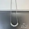 Zirkon Taşlı Zincir Çelik Uç Kısmı Pirinç Kolyeler 40 + 5 Cm Uzatma Payı - Kl0159