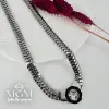 Rodyum Zirkon Taşlı Çelik Çelik Kolye 40+5 Cm - Kl0195
