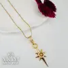 Zirkon Taşlı Zincir : Çelik Çelik Kolye 40+5 Cm - Kl0209