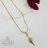 Zirkon Taşlı Zincir : Çelik Çelik Kolye 40+5 Cm - Kl0239
