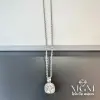Rodyum Zirkon Taşlı Zincir Çelik Uç Kısmı Pirinç Kolyeler 40 + 5 Cm Uzatma Payı - Kl0143