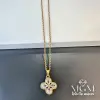 Çelik Zirkon Taşlı Yonca Kolye - Kl0112