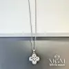 Çelik Zirkon Taşlı Yonca Kolye - Kl0111
