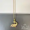 Çelik Zirkon Taşlı Yunus Balığı Kolye - Kl0172