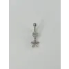 Çiçek Detaylı Göbek Piercing - Pg0045