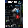 Çift Başlıklı Sprey Fan Nemlendirici Ve Renkli Led Işıklı Siyah