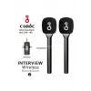 Çift Mikrofonlu Profosyonel Kablosuz Yüksek Kaliteli Ses Kaydı Röportaj Mikrofonu