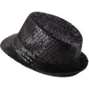 Çocuk Boy Siyah Payetli Şapka Gösteri Şapkası Michael Jackson Şapkası 54 No