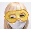 Dantel Tül Malzemeden İmal Sarı Renk Balo Parti Maskesi Venedik