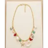 Deniz Kabuklu & Yıldız Figürlü Gold Charm Kolye