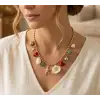 Deniz Kabuklu & Yıldız Figürlü Gold Charm Kolye