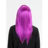 Fuşya Renk Düz Kesim Uzun Parti Peruğu Takma Saç