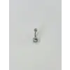 Rodyum Zirkon Taşlı Çelik Göbek - Pg0011